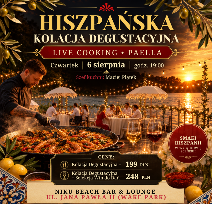 Hiszpańska Kolacja Degustacyjna Na Wodzie - Jezioro Maltańskie
